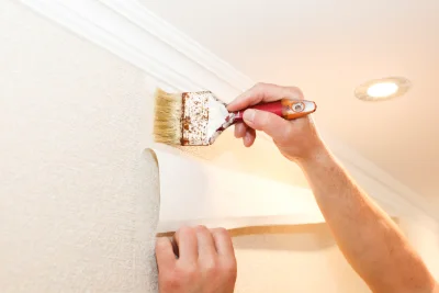 Pose de papier peint à Aucelon — revêtements muraux et toiles de verre